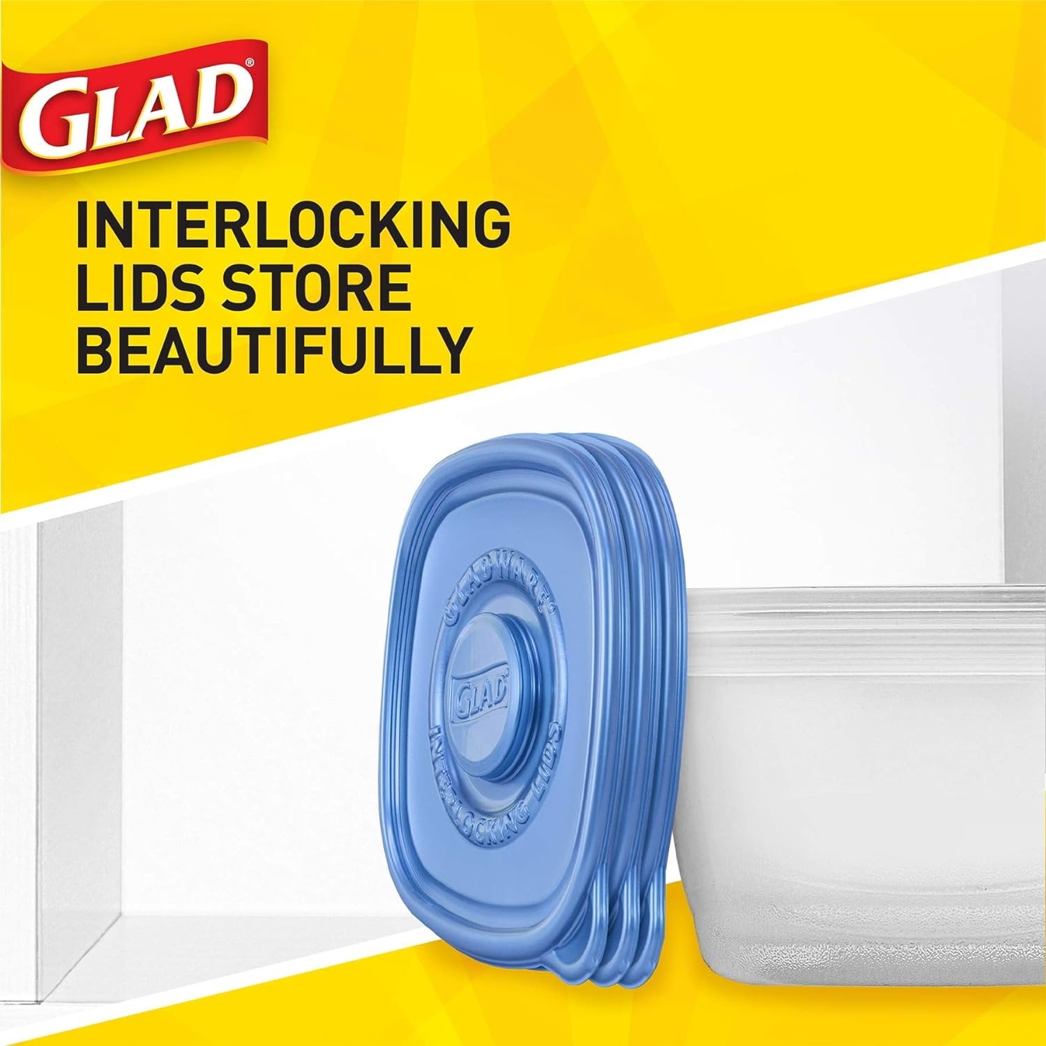 Glad Blue Plastic Airtight Grain Food Storage Container (5 Count)