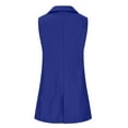 thumbnail image 5 of Women's Plus Size Single Button Vest Coat Lapel Neck Sleeveless Elegant Outerwear Coats S-3XL with Pockets, 5 of 9