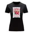 thumbnail image 3 of Playera Blusa De Fresas Strawberry Vintage Retro Ropa Casual Para Mujer Color Negro Talla Mediana Marca Emil SaEs, 3 of 4