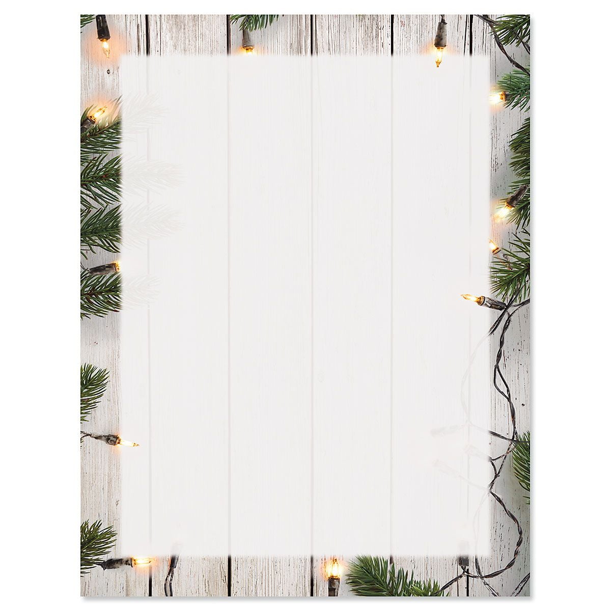 Current Lights & Pine Christmas Letter Papers Set of 25 Stationery