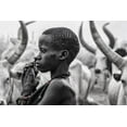 thumbnail image 2 of Inazio Kuesta, Joxe 32x23 White Modern Wood Framed Museum Art Print Titled - Mundari Girl - South Sudan, 2 of 4