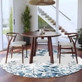 thumbnail image 3 of Round Rug 6Ft Washable Non-Slip, Blue Eucalyptus Leaves Circle Area Rugs for Living Room Bedroom, Watercolor Spring Summer Botanical Indoor Floor Mats Carpet Runner for Home Decor Aesthetic, 3 of 8