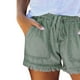 thumbnail image 3 of Jumpingount Pantalones cortos de mezclilla transpirables de viaje para mujer, pantalones de chándal, ropa de verano Prendas para la parte inferior del cuerpo Verde 2XL Jumpingount AP010582-15, 3 of 6