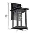 thumbnail image 3 of cadeninc Outdoor Wall Lantern Sconce Porch Light With Clear Glass(2-Pack) Brown Brown, 3 of 5