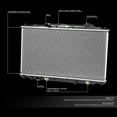 thumbnail image 2 of DNA Motoring OEM-RA-13179 Aluminum Radiator For 2009-2014 Acura TL 3.5L 3.7L AT MT, 2 of 5