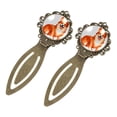 thumbnail image 2 of Pixel dog Vintage Copper-Colored Lace Bookmarks: Stainless Steel Reading Accessories for Book Lovers - Set of 2, 2 of 5