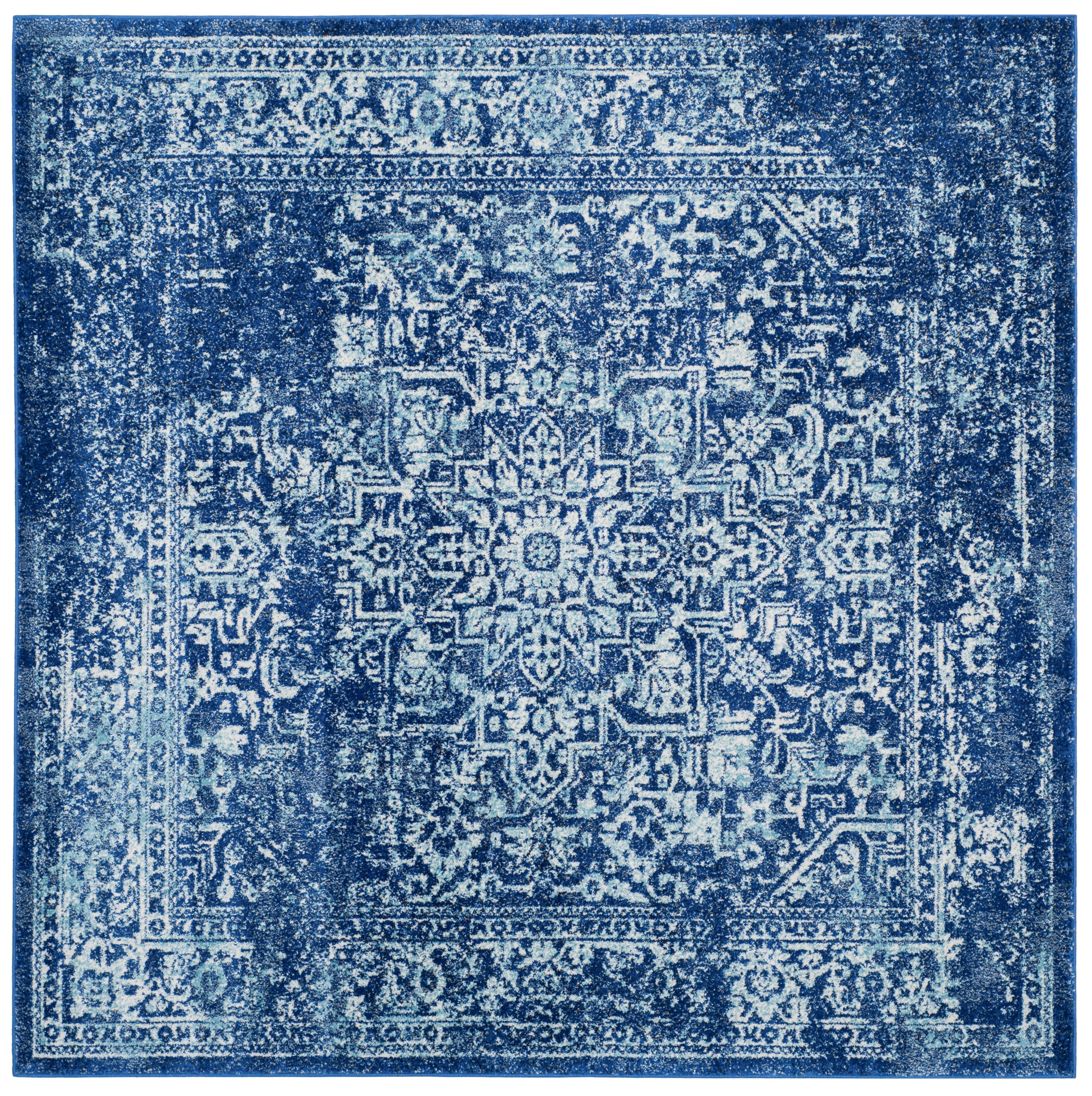 Safavieh Evoke Trena Floral Area Rug, Navy/Ivory, 8' x 8' Square