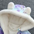 thumbnail image 5 of GYRATEDREAM Kids Girls Bear Ear Hooded Winter Jacket Fleece Lined Cartoon Rabbit Print Warm Coat 2-10Y, 5 of 8