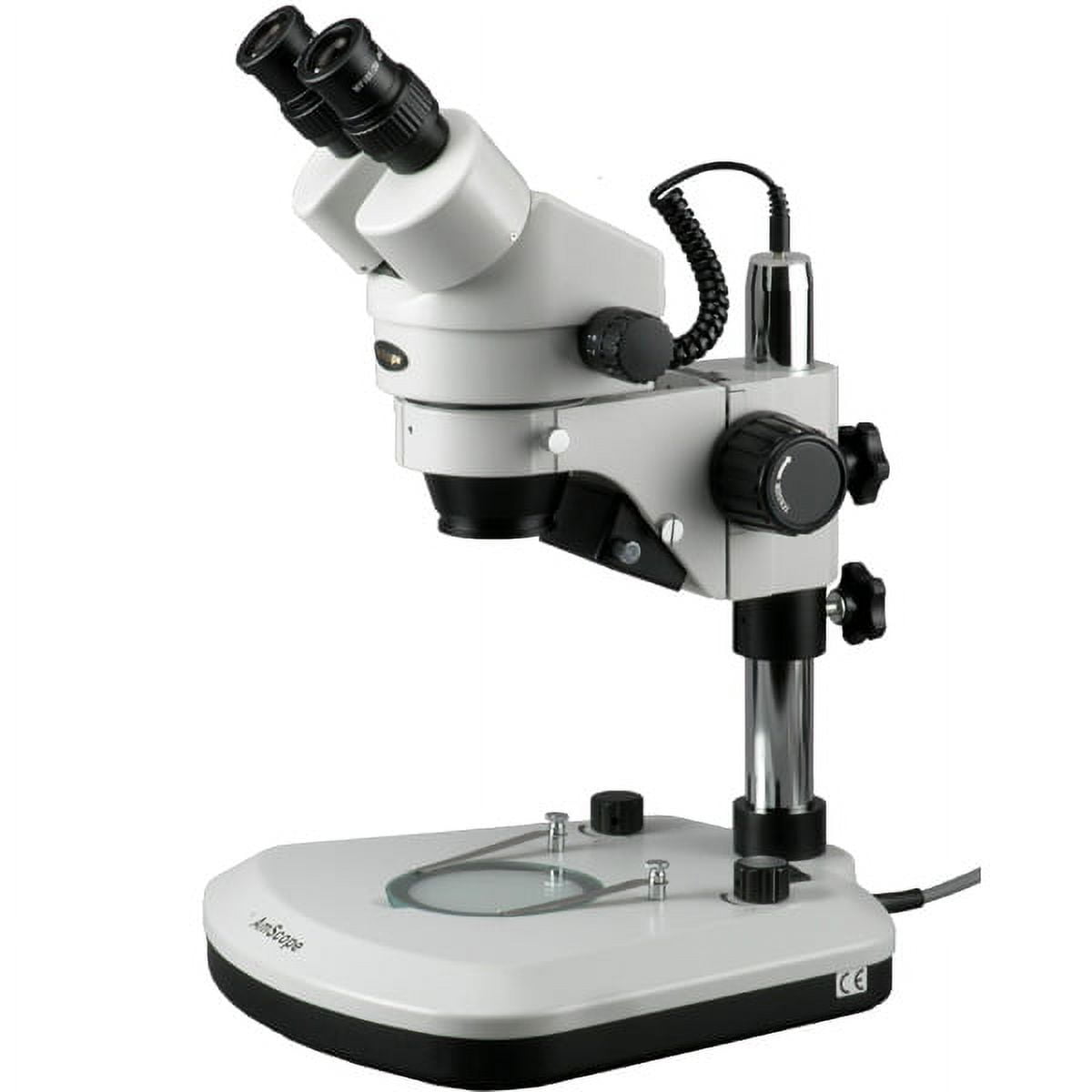 Zoom AmScope Stereo Microscope 3.5X-180X with Trinocular 144-LED 