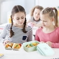 thumbnail image 4 of Wovilon Double-Layer Lunch Box Lunch Box Office Workers Fat Reduction Fitness Partition Lunch Box Light Food Grade Safe Microwave Heating, 4 of 5