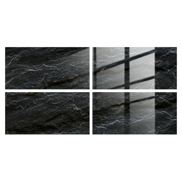 Peel and Stick Backsplash 4 Sheet 6"x12" Marble Wall Tiles Granite Back Splashes Tile for Kitchen PVC Peel and Stick Backsplash Tile for Bathroom Kitchen Cabinet Shower