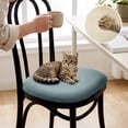 thumbnail image 4 of Stretch Dining Chair Seat Covers Elastic Scratch Resistant Dustproof Chair Cushion Slipcover for Kitchen Dining Room Restaurant Seat Protector, 4 of 6