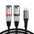 thumbnail image 5 of USB C To 2 XLRs Male Adapters Cable Y Shaped Splitter For Studio Equipment Featuring High Fidelitys 384kHz Decoding Technology, 5 of 8