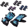 thumbnail image 4 of Guantes de Esquí Impermeable para Escalada Alpinismo Motociclismo Senderismo Acampada Nieve Invierno para Mujer Flor de azul s Macarena Guantes de nieve para esquí, 4 of 8