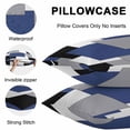 thumbnail image 5 of Throw Pillow Covers 24x24 Inch Set of 2, Navy Blue Grey Black Geometric Waterproof Outdoor Pillow Covers, Middle Century Abstract Aesthetics Decorative Cushion Pillowcases for Couch Sofa Bed Patio, 5 of 9