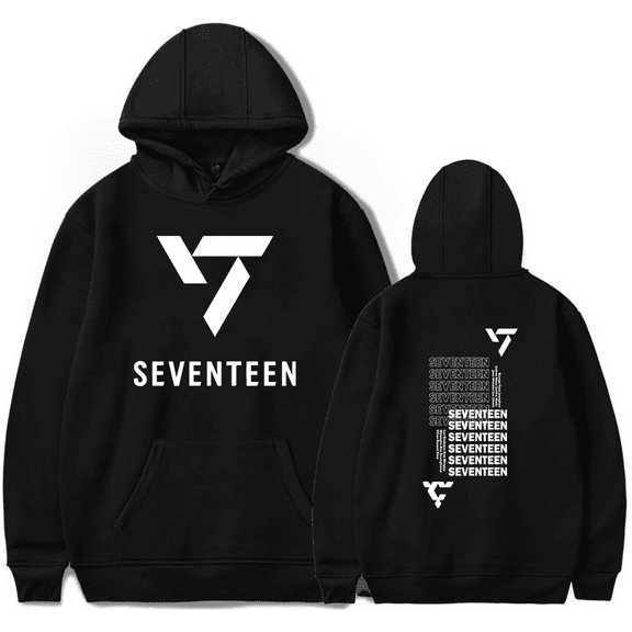 Seventeen Merch Logo Hoodie Unisex Men Women Long Sleeve Pullover Kpop Graphic Tops