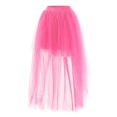 thumbnail image 6 of Women's Popular Swallowtail Skirt Sexy Black Front Short Back Long Puffy Skirt, Sleeveless Sexy Skirt Pink, 6 of 7