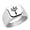 Silver, variant on Zelda Sheikah Eye Stainless Steel Signet Ring
