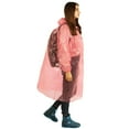 thumbnail image 5 of Waterproof Disposable Rain Ponchos - Thick Emergency Raincoat with Hood for Adults - Packable Travel Rain Jacket for Ocean Park, Hiking, Weddings (43.31" x 23.62") - Bulk Family Pack, 5 of 9
