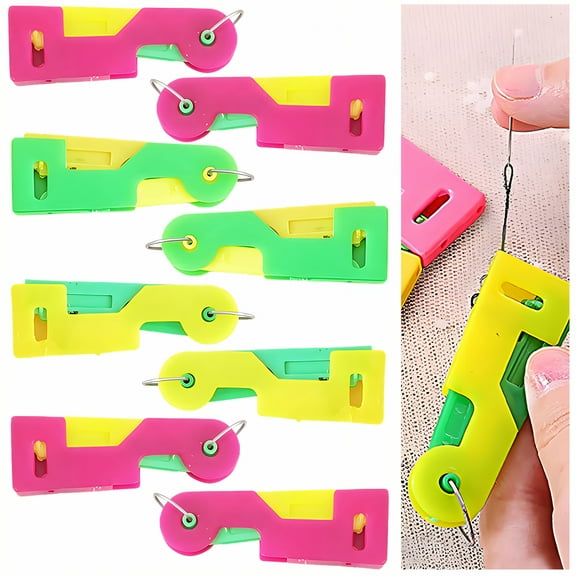 RAGUPEL 8Pcs Needle Threaders for Elderly Use Needle Threaders for Hand Sewing Easy Needle Threading Sewing Machine Needle Threader Multicolor