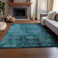 thumbnail image 6 of Addison Rugs Mayfield Washable Transitional Organic Teal Rectangle Rug, 8' x 10', 6 of 6