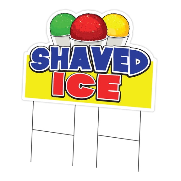 SignMission C-DC-2436-Shaved Ice19 24 x 36 in. Yard Sign & Stake - Shaved Ice