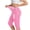 Pink, variant on Drovellove Women's Plus Size High Waisted Yoga Capris – Casual Printed Lounge Pants with Loose Fit for Home, Sleep, or Outdoor Activities