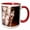 Red/White, variant on 3drose, Gray Wolf in a Forest, 11oz Two-tone Green Mug