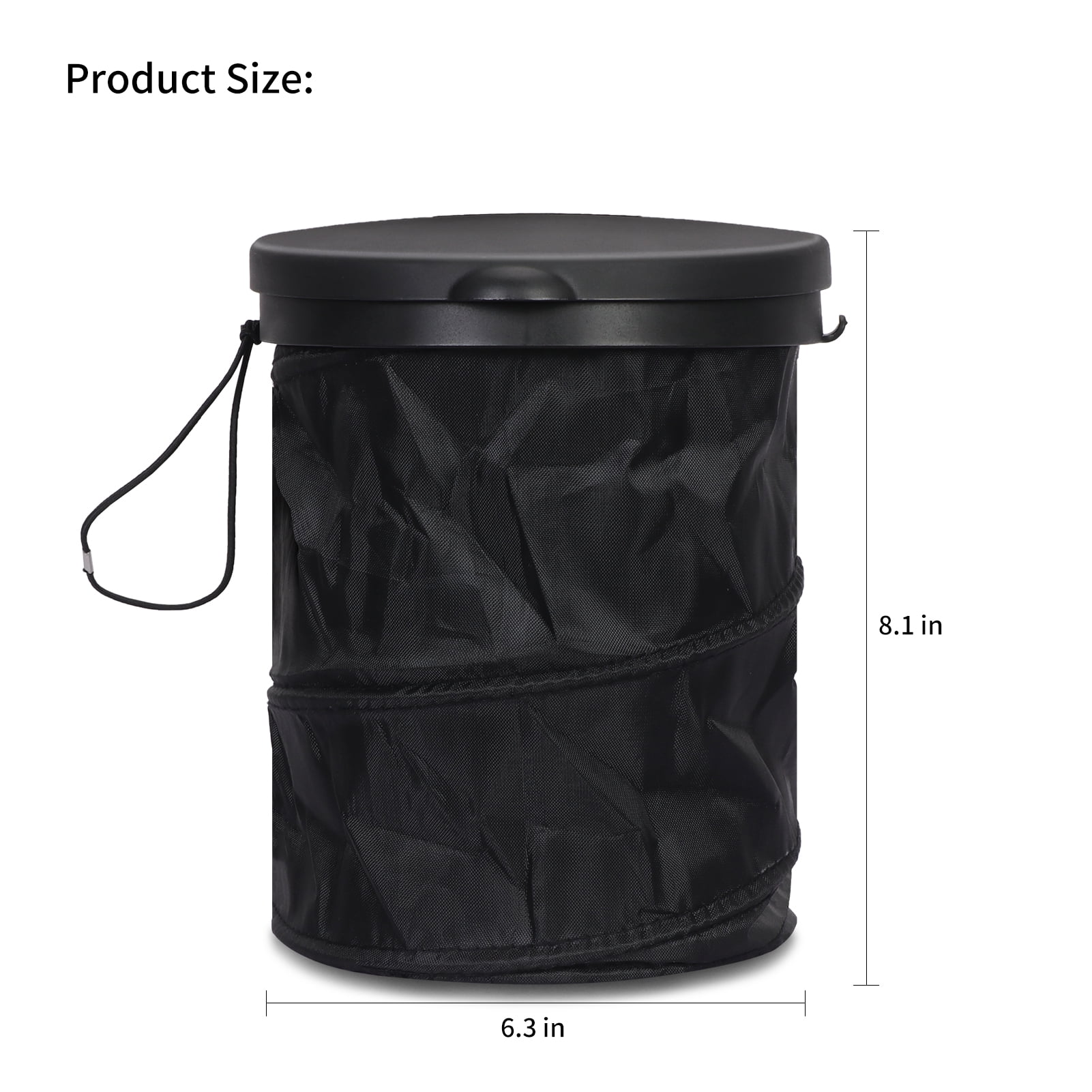 Mavoro Car Trash Can, Portable Garbage Bin, Collapsible Pop-up Water Proof  Bag, Waste Basket Bin, Rubbish Bin (2 Pack, Black) - Yahoo Shopping