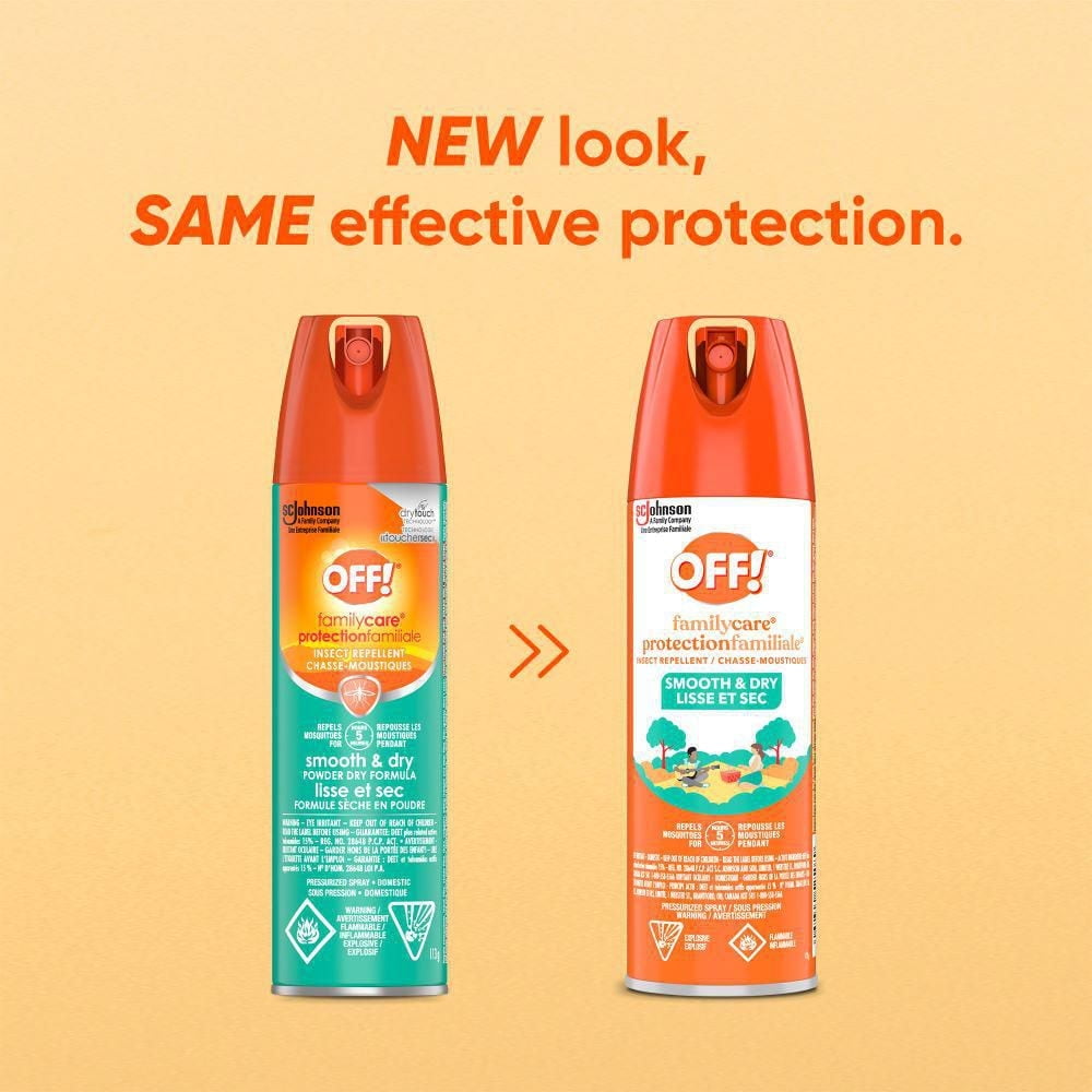 OFF! FamilyCare Insect Repellent with Power Dry Formula, Bug Spray for up to 5 Hours of Protection, 113g
