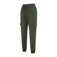 thumbnail image 2 of xiaxaixu Pantalons à Cordon pour Femmes Poches Coupe Droite Décontractée Jogger, 2 of 9
