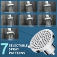 thumbnail image 4 of 20-Stage Filtered Shower Head, 6-Inch Rain Shower Head with Built-in Hard Water Filter, Removes Heavy Metals, High Pressure 7 Spray Modes, Adjustable Angle, Water Saving, Silver, 4 of 7