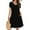 c01Black, variant on Arnsht Women Casual Summer Dresses Loose Fit Tshirt Beach Sundress Solid Color V Neck Plus Size Swing Tunic Pockets Pink S