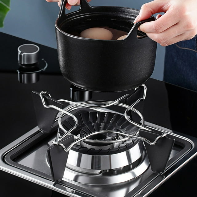 OULII 2 Pcs Support de Cuisinière à Gaz en Acier Inoxydable Antidérapant pour Accessoires de Cuisinière