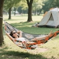 thumbnail image 6 of Hanging Hammock Portable Travel Camping For Outdooor Beach Camping Hiking White Flowerss, 6 of 8