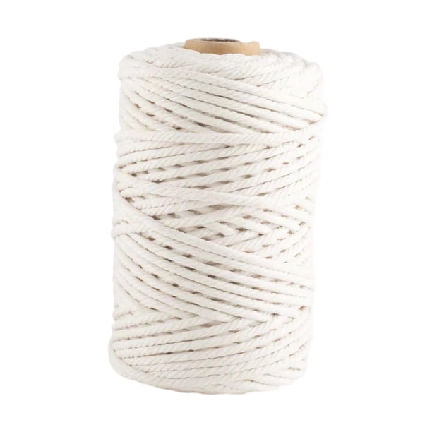 Cable de algodón cable macrame regalos blancos cable de manejo de cuerda para macrame tejido de tejido de tejido que сampeando artesanías de Dia 6 mm