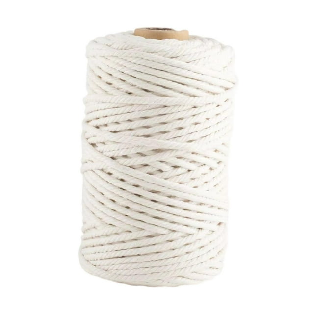 Cuerda de algodón, cordón de algodón para manualidades, cordón de macramé, cuerda trenzada para tejer con pinzas Dia 6 mm