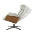 thumbnail image 3 of Jennifer Taylor Home Jovan 31.5" Mid-Century Modern Genuine Leather Recliner Lounge Chair, Pastel Beige Leather, 3 of 9