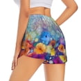 thumbnail image 2 of Uemuo Spring Flower Seasonal Pattern Women's Athletic Shorts High Waisted Running Shorts with Liner Pockets Gym Elastic Workout Shorts-X-Large, 2 of 9