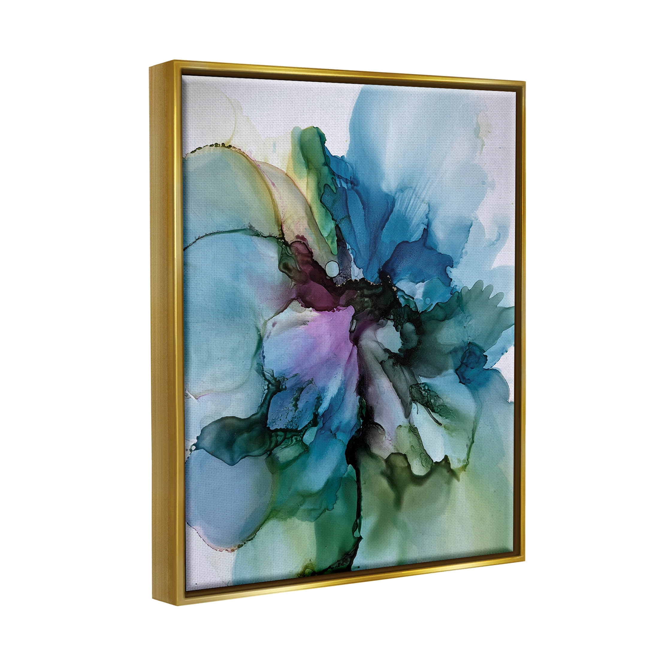 Blooming Abstract Arrangement Abstract Graphic Art Metallic Gold Framed Art Print Wall Art