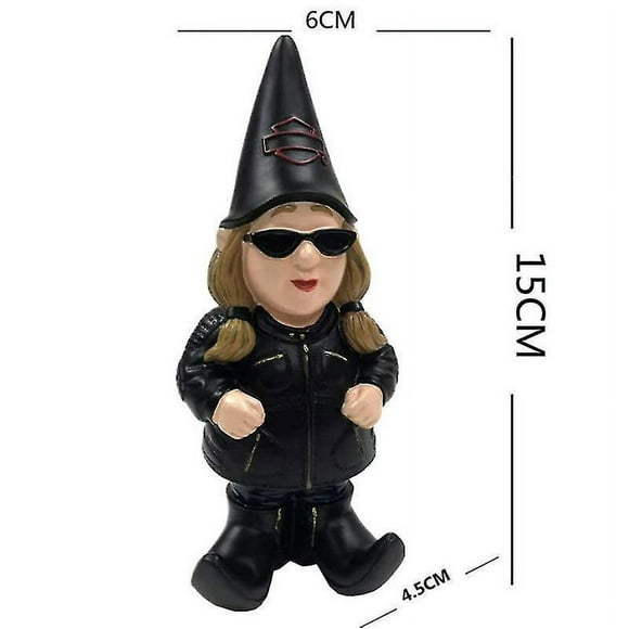Outdoor Harley Davidson Motorcycle Dwarf Gnome Dwarf Resin Crafts Garden Patio Furnishings