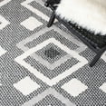 thumbnail image 6 of SAFAVIEH Moroccan Tassel Reanna Southwestern Shag Area Rug, Ivory/Black, 6'7" x 6'7" Round, 6 of 8