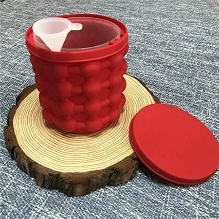 

Ice Bucket Silicone Ice Bucket Quick Ice Maker Thickened Ice Cup with Lid Beer Beverage Cooling Bucket