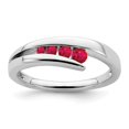 thumbnail image 1 of 14k White Gold Ruby 4-stone Ring, 1 of 1