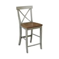thumbnail image 6 of 36" Round Wood Distressed Hickory/Stone Extension Dining Table With 4 Stools, 6 of 8