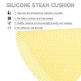 thumbnail image 5 of 5pcs Silicone Round Steamer Mats Reusable Steamer Liners for Steamed Buns Yellow, 5 of 6
