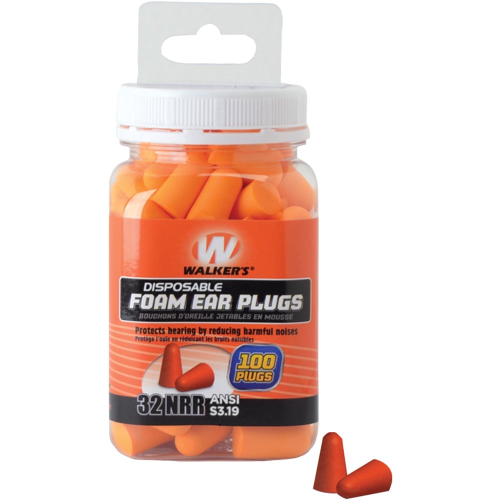 Walkers GWPFP50PK Foam Ear Plugs 50 Pair Earplugs 32 dB Orange
