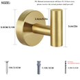 thumbnail image 2 of Ganchos para toallas Homagic de acero inoxidable, resistentes, 4 paquetes, dorados, 2 of 6