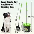 thumbnail image 3 of UPSKY Pooper Scooper Swivel Bin & Rake with 100 Waste Bags, Stainless Steel Long Handle Pooper Scooper for Large Medium Small Dogs, Metal Dog Poop Scooper with Hook for Easy Yard Cleanup, 3 of 7