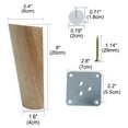 thumbnail image 2 of Unique Bargains 8 Inch Round Wood Furniture Leg Sofa Feet Wood Color (1pcs, 2 of 7